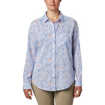 Columbia Overhemd Dames, PFG Sun Drifter II Long Sleeve Blauw, 26LFDVTYI